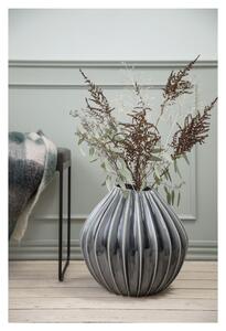 Broste, Keramická váza WIDE 30 cm kouřová| černá