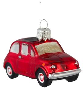 Vánoční ozdoba malé červené autíčko