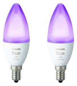 SADA 2x LED Stmívatelná žárovka Philips Hue WHITE AND COLOR E14/5,3W/230V