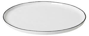 Broste, Mělký talíř SALT 28cm | bílá,černá