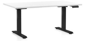 Výškově nastavitelný stůl OfficeTech D, 120 x 80 cm - černá podnož Barva: Černá