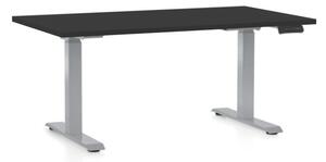 Výškově nastavitelný stůl OfficeTech D, 120 x 80 cm - šedá podnož Barva: Světle šedá