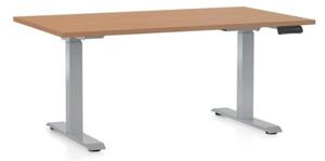 Výškově nastavitelný stůl OfficeTech D, 120 x 80 cm - šedá podnož Barva: Černá