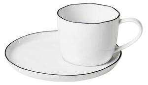Broste, Porcelánový šálek na kávu SALT 150 ml | bílá, černá