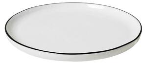 Broste, Dezertní talíř z porcelánu SALT 18cm | bílá, černá