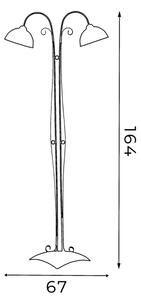 Stojací lampa ANTICA 2xE27/60W/230V