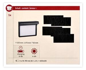 Paulmann 95388 - LED/0,05W IP44 Solární domovní číslo DAYTON 1,2V 600 mAh