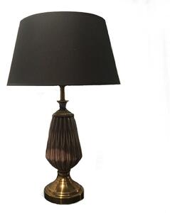 Inart Designová stolní lampa hnědá s černým stínidlem 62x40cm