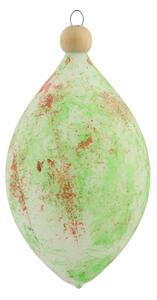 Velikonoční kraslice zelená s abstraktním dekorem