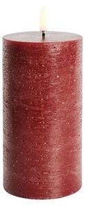 Uyuni Lighting - Sloupková Svíčka LED 7,8x15,2 cm Rustic Carmine Red