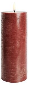 Uyuni Lighting - Sloupková Svíčka LED 7,8x20,3 cm Rustic Carmine Red