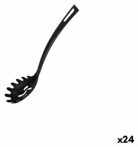 Lžíce na těstoviny Quttin Nylon 29 x 5,5 cm Černý (24 kusů)
