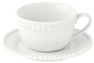 Easy Life Porcelánový šálek a podšálek Tiffany White na kávu 110ml