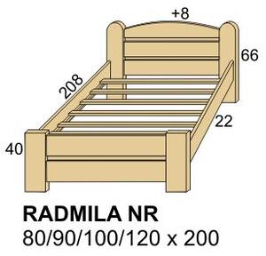 ROALHOLZ Dřevěná postel masiv RADMILA NR 90x200 smrk