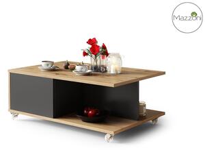 Konferenční stolek VIENNA s ÚP na kolečkách 90x60 cm dub artisan/antracit