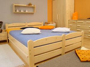 Dřevěná manželská postel z masivu, dvoulůžko RADKA (bytelné dvoulůžko z masivu do klasické ložnice)