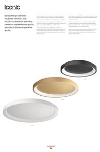 Redo 01-2676-LED Stmívatelný lustr na lanku ICONIC LED/60W/230Vpr. 78 cm zlatá