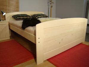 Dřevěná zvýšená manželská postel PAVLA SENIOR (zvýšená senior manželská postel z masivu PAVLA SENIOR)