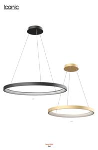 Redo 01-2676-LED Stmívatelný lustr na lanku ICONIC LED/60W/230Vpr. 78 cm zlatá