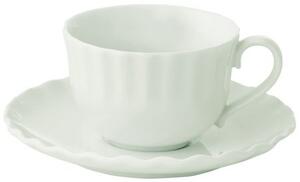 Easy Life Porcelánový šálek a podšálek Onde White na kávu-110ml