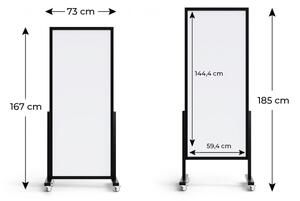ALLboards COLOR VERT1565_BK mobilní tabule 73 x 167 cm