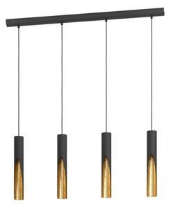 Eglo 900873 - LED Lustr na lanku BARBOTTO 4xGU10/4,5W/230V černá/zlatá