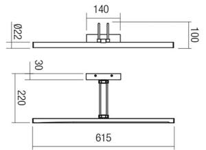 Redo 01-3471 - LED Obrazové svítidlo IKON LED/16,4W/230V 61,5 cm CRI 92 černá