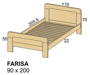 Moderní postel z masivu FARISA (design moderní postel masiv FARISA z kolekce OKAVANGO)
