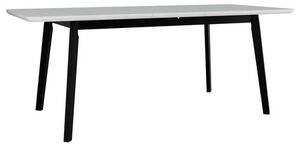 Rozkládací jídelní stůl se 6 židlemi - AL19, Barva dřeva: bílá + černá, Potah: Kronos 7 Mirjan24 5903211301421