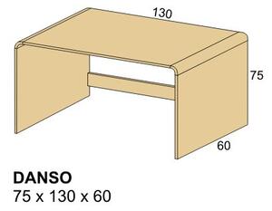 Mořený stylový psací stůl z masivu DANSO (psací stůl do pracovny)