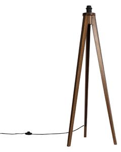 Venkovská stojací lampa stativ ořechové dřevo - Tripod Classic