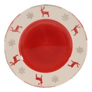 Vánoční keramický dezertní talíř 21cm sob