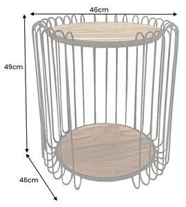 Odkládací stolek TRUE ELEMENTS 50 CM přírodní/černá masiv akácie Nábytek | Doplňkový nábytek | Odkládací stolky