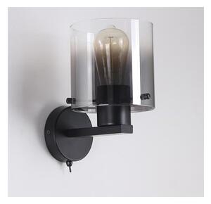 Searchlight 88912-1BK Nástěnné svítidlo SWEDEN BLACK kouřové sklo