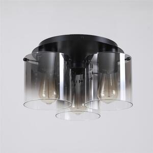 Searchlight 88911-3BK Stropní lustr SWEDEN BLACK kouřové sklo