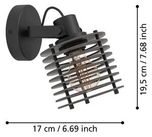 Eglo 900739 - Nástěnné bodové svítidlo SEGOVIA 1xE27/40W/230V
