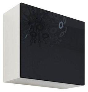 Čtvercová skříňka Zigo, Barva: černý / černý lesk Mirjan24 5902928731156