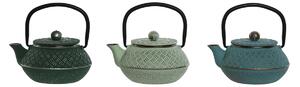 18252 Konvice na čaj Home ESPRIT Modrý Zelená Nerezová ocel Železo 400 ml (3 kusů)