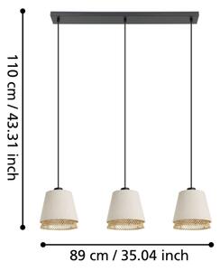 Eglo 43976 - Lustr na lanku TABLEY 3xE27/40W/230V