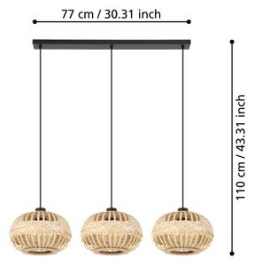 Eglo 43863 - Lustr na lanku AMSFIELD 3xE27/40W/230V