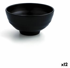 Miska Quid A'bordo Černý Plastické Ø 16,5 cm (12 kusů) (Pack 12x)