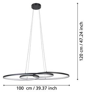 Eglo 900948 - LED Stmívatelný lustr na lanku GIANELLA LED/38W/230V