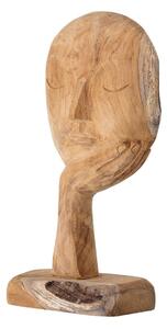 Bloomingville, Dřevěná dekorace Face V. 35 cm | přírodní,hnědá