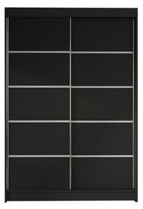 Posuvná šatní skříň Parys IV, Barva: černá, Osvětlení: osvětlení LED RGB - barevné Mirjan24 5902928735161