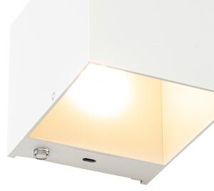 Nástěnné svítidlo bílé včetně LED a dotykového stmívače dobíjecí - Joris