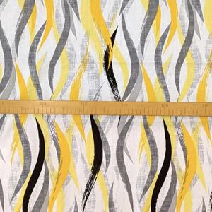 Ervi bavlna š.240 cm - žluto-šedé vlny 180-3, metráž