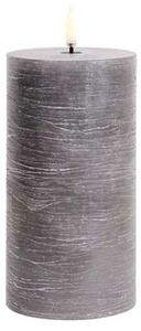 Uyuni Lighting - Sloupková Svíčka LED 7,8x15,2 cm Rustic Grey
