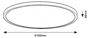 Rabalux 75083 - LED Koup. str. svítidlo LAUTREC 24W/230V pr. 40 cm IP44 hnědá