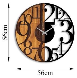 Nástěnné hodiny pr. 56 cm 1xAA dřevo/kov