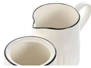 Konvička na mléko a cukřenka Home ESPRIT Bílý Černý Porcelán 250 ml 12 x 7,7 x 8,3 cm 2 Kusy